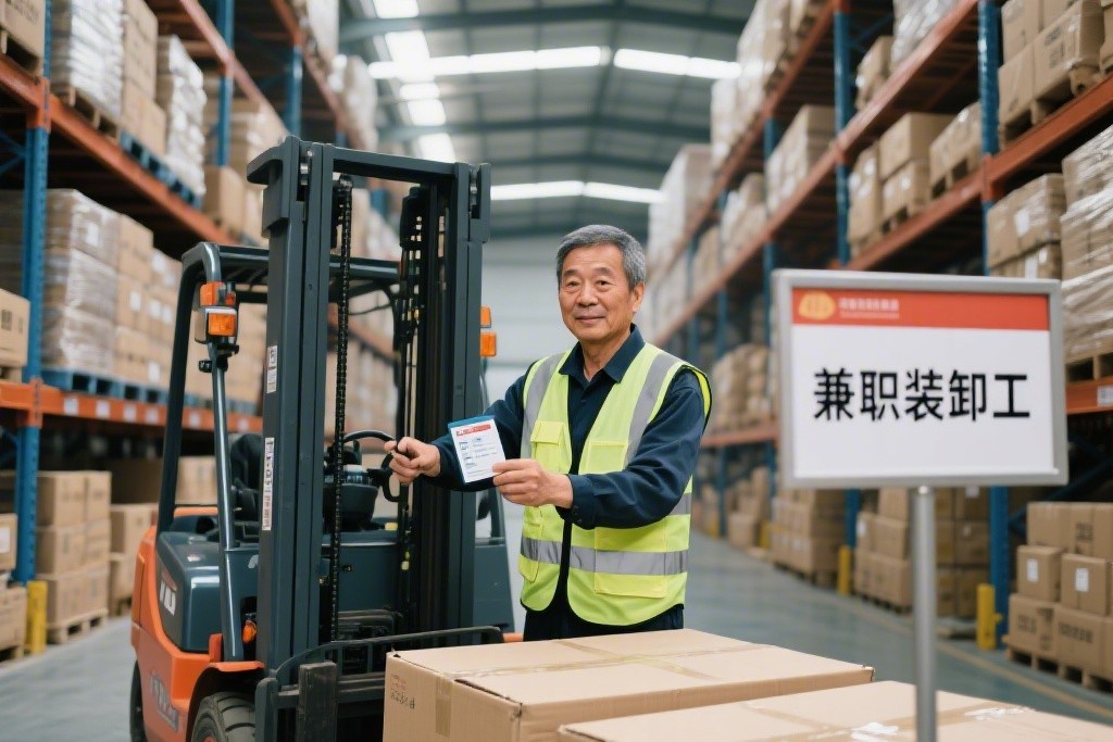 持有叉车证的装卸工兼职
